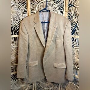 Tan Suede inspired Blazer – Classic Grandpa Jacket – Size‎ 44L